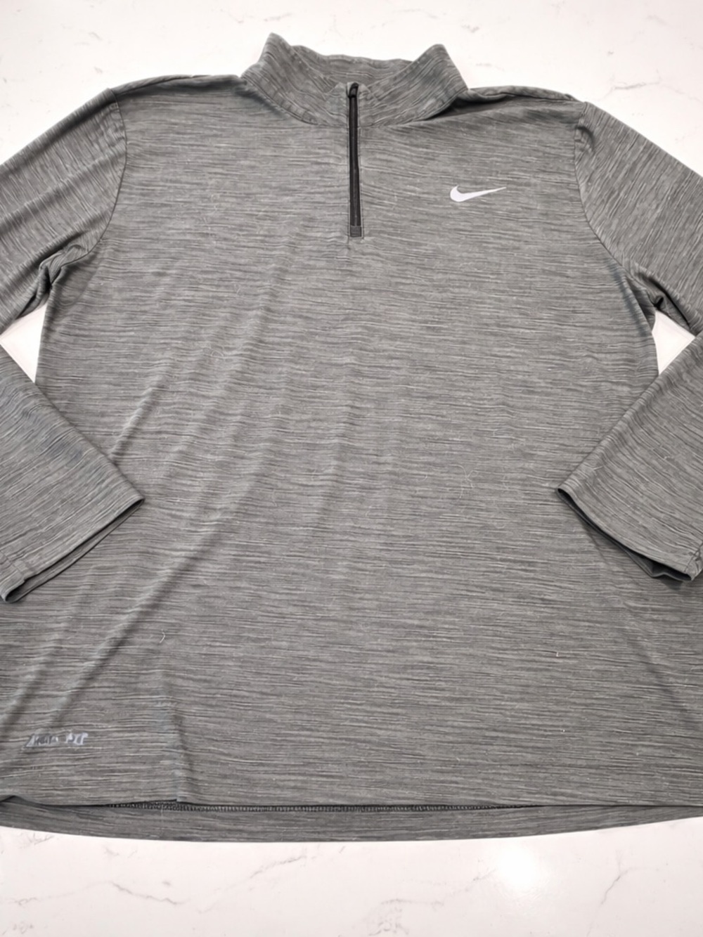 Nike Heather Grey Quarter-Zip Performance Pullover